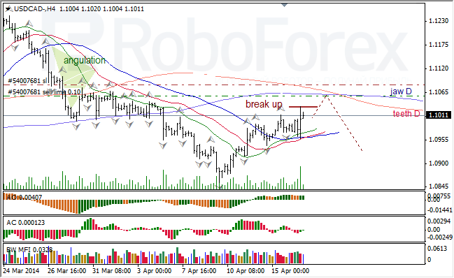 Анализ индикаторов Б. Вильямса для USD/CAD и NZD/USD на 17.04.2014