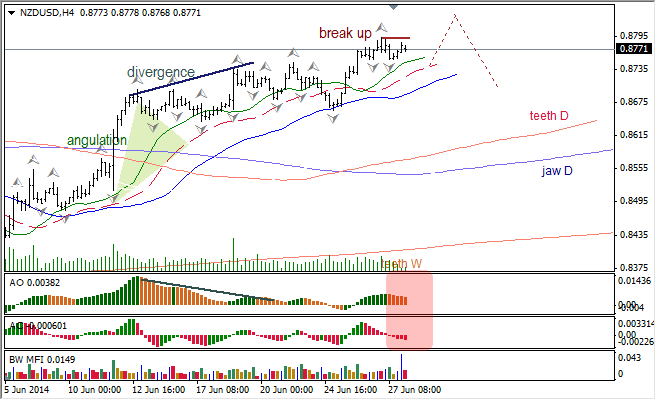 Анализ индикаторов Б. Вильямса для USD/CAD и NZD/USD на 30.06.2014