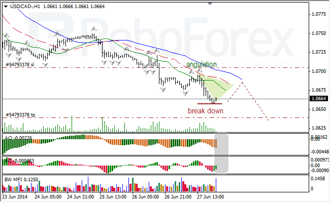 Анализ индикаторов Б. Вильямса для USD/CAD и NZD/USD на 30.06.2014