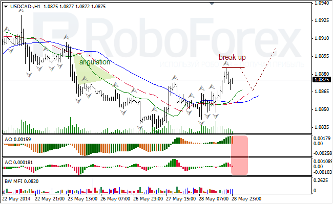 Анализ индикаторов Б. Вильямса для USD/CAD и NZD/USD на 29.05.2014