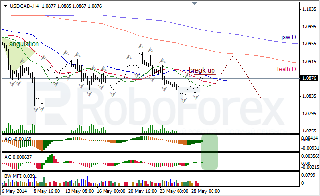 Анализ индикаторов Б. Вильямса для USD/CAD и NZD/USD на 29.05.2014