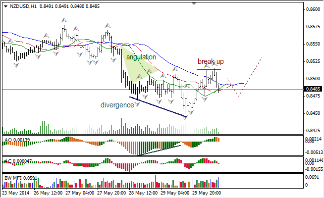 Анализ индикаторов Б. Вильямса для USD/CAD и NZD/USD на 30.05.2014