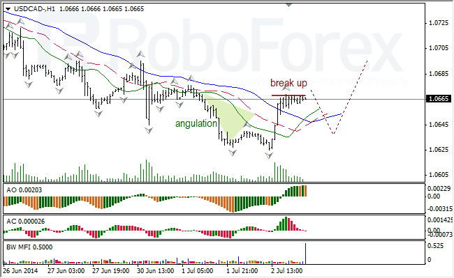Анализ индикаторов Б. Вильямса для USD/CAD и NZD/USD на 03.07.2014