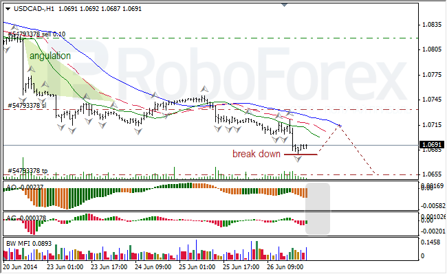 Анализ индикаторов Б. Вильямса для USD/CAD и NZD/USD на 27.06.2014