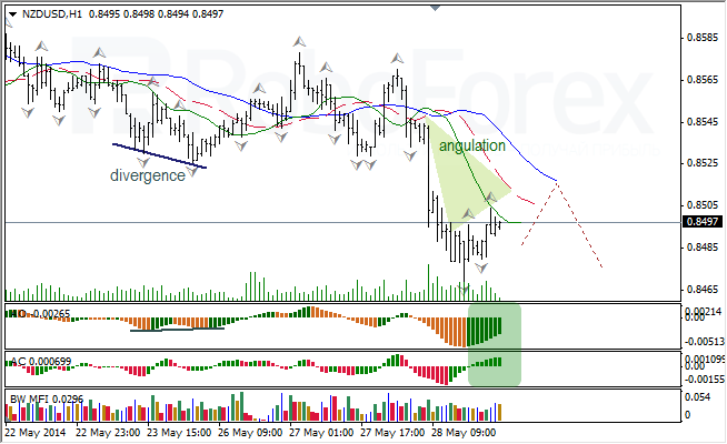 Анализ индикаторов Б. Вильямса для USD/CAD и NZD/USD на 29.05.2014